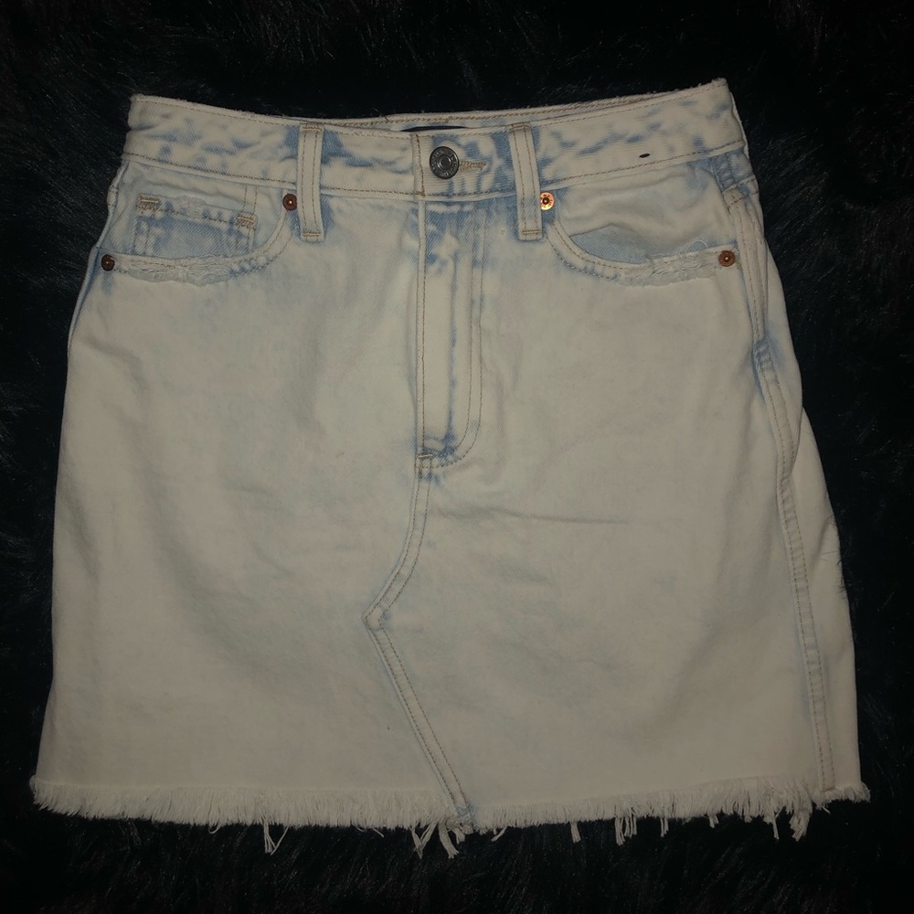 A&F Acid Wash Denim Skirt